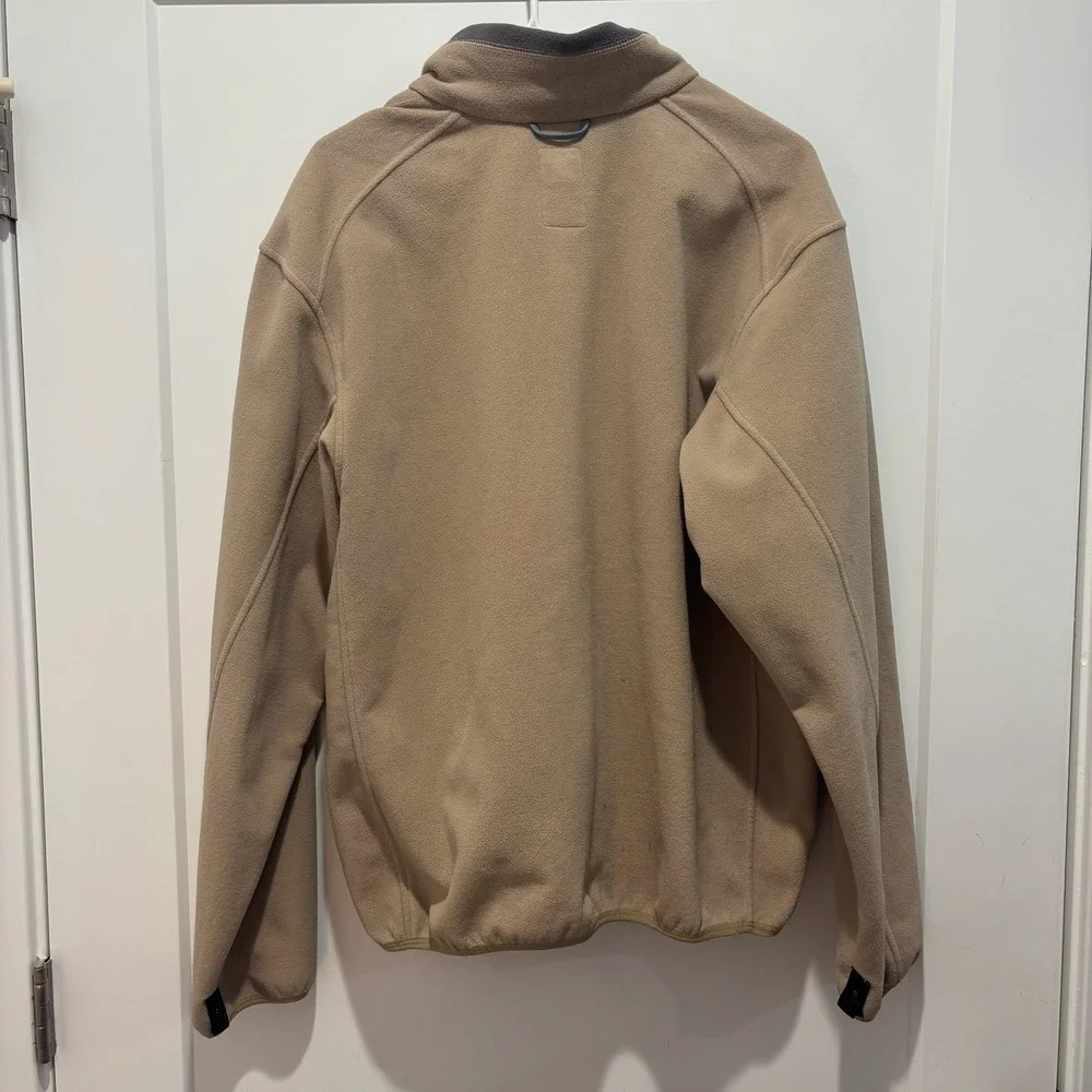 Nike ACG Vintage Thermal Layer 2 Fleece Jacket Tan Full Zip Men Large Therma-FIT